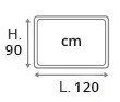 L.120 x H.90 cm