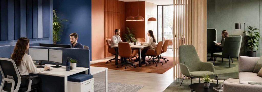 Color zoning bureau : idées pour structurer l’espace